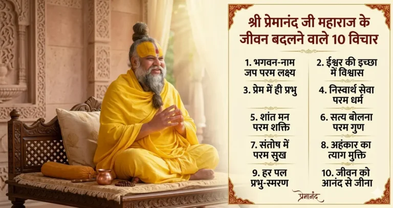 प्रेमानंद महाराज जी के ये 10 विचार आपकी जिंदगी बदल सकते हैं