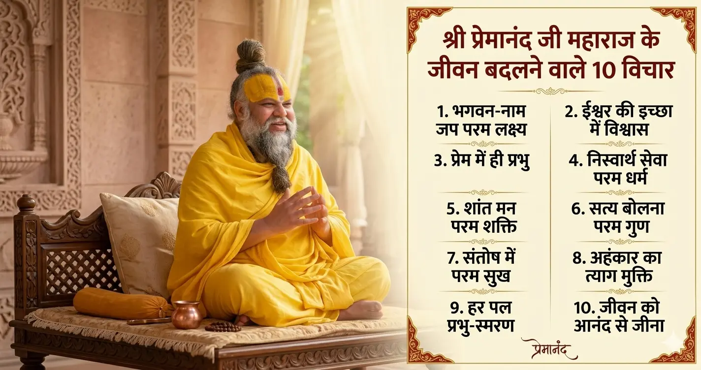 प्रेमानंद महाराज जी के ये 10 विचार आपकी जिंदगी बदल सकते हैं