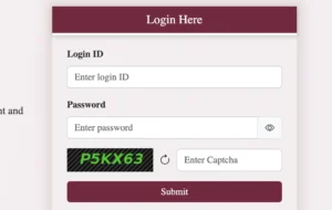 Saral Haryana Login Screen