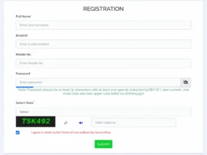 Saral haryana registration process screen